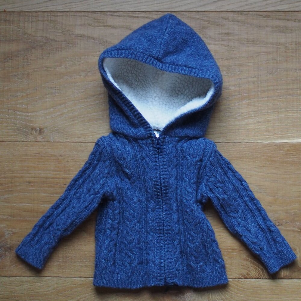 Baby B'Gosh | Baby Boy Cable Knit Sweater Zip Hoodie
